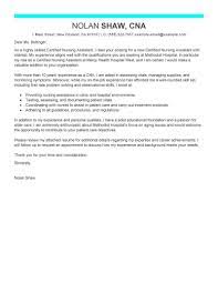 Working with a hospital staff will likely. Nursing Aide Assistant Cover Letter Examples Livecareer