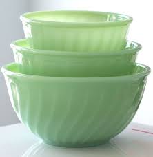 The batter bowl allows you to do it all; Reserved 3 Fire King Jadite Swirl Mixing Bowls Etsy Vintage Bowls Fire King Antique Dishes