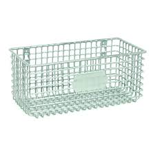 With their spacious design and metal handles, these multipurpose baskets serve as a practical solution for your storage needs. Rectangle Metal Mesh Wall Basket Silver At Home