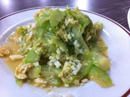 1/4 cup salted dried shrimp (soak in hot water for 30 minutes) 1 teaspoon finely sliced green onions or chives. Fried Bitter Gourd With Salted Egg Picture Of Zai Shun Curry Fish Head Singapore Tripadvisor