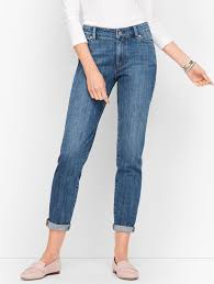Girlfriend and boyfriend jeans are no longer just a trend but are a casual fashion staple that offer options for all. Girlfriend Jeans Genuine Medium Wash Talbots
