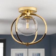 Kroll 1 Light 14 5 Unique Globe Semi Flush Mount Flush Mount Ceiling Lights Semi Flush Ceiling Lights Flush Ceiling Lights