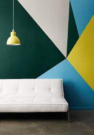 A coat of cream paint on the walls ties the look together. Wall Painting Ideas And Patterns Shapes And Color Combinations