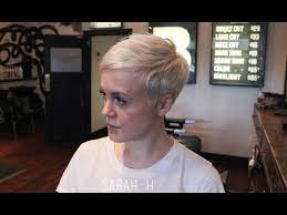 Michelle williams's straight, blonde hair is cut in a short, pixie hairstyle. How I Get My Haircut Michelle Williams Inspired Pixie Cut Youtube