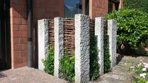 Sichtschutzzaun Haselnusszaun Mulltonnenhaus Sichtschutzzaun Mulltonnenverkleidung