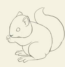Now draw a bunch of ovals for toes. Easy Squirrel Eating Easy Squirrel Drawing Novocom Top