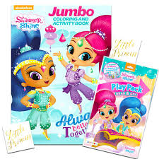 Nick jr coloring pages shimmer and shine. Buy Shimmer And Shine Coloring Book Set 2 Books Over 50 Stickers Crayons And Licensed Little Pincess Stickers Online At Low Prices In India Amazon In