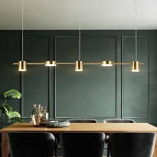 Postmodern Gold Or Black Led Chandelier Dining Room Long Pendant Lamp Nordic Bar Coffee Shop Home Deco Lighting Hanging Fixtures Pendant Lights Aliexpress