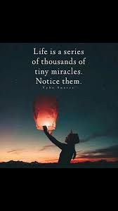 Life Is A Series Of Thousands Of Tiny Miracles Life Is A Series Of Thousands Of Tiny Miracles Notice Them Picture Quotes Just Believe Life