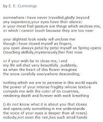 E E Cummings Somewhere I Have Never Travelled Gladly Beyond Literary Love Quotes Powerful Words Words