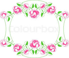 Rather than the image's edges being rectilinear, it is overlaid with decorative artwork featuring a unique outline. Ornate Border And Vignette Simple Stock Vector Colourbox