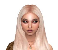 Sims 4 Beautiful Girl Cc Long Blonde Hair Hallowsims Hair Cazy Ebonixcc Alaina Faceshine Straight Blonde Hair Long Blonde Hair Sims Hair