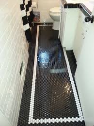 Black And White Hexagon Tile Bathroom Ideas Designed My Whole Bathroom Around This Floor Black And White Gloss Hexagon Tiles So Shiny And Beautifu Black Bathroom Floor New Bathroom Ideas Black Bathroom