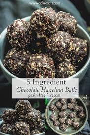 Healthy 5 Ingredient Chocolate Hazelnut Energy Bites Recipe Food Recipes Paleo Sweets