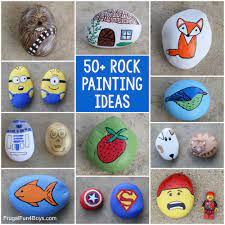 Rainbow rock painting ideas add the colors of the rainbow to your painted rocks. 50 Awesome Rock Painting Ideas Frugal Fun For Boys And Girls