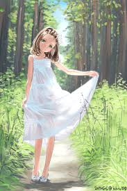 its summer out on my unties home town out on the woods come join me if you want 美少女イラスト 女の子イラスト イラスト