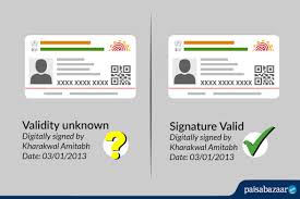 Next you can see all kind of restrictions applied. How To Validate Signature On E Aadhaar Card Paisabazaar Com