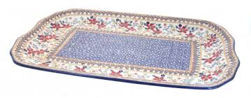 Check spelling or type a new query. Blue Rose Polish Pottery Red Daisy Large Rectangular Tray