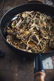 Spicy Eggplant Stir Fry With Enoki Mushrooms Vegan Gf Recipe Spicy Eggplant Eggplant Stir Fry Stuffed Mushrooms