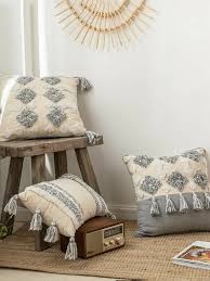 1pc Tufted Tassel Decor Cushion Cover Without Filler Shein Kirlent Yastik Kilifi Bohem Yastiklar