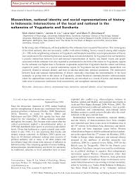 Pdf Monarchism National Identity And Social Representations Of History In Indonesia Intersections Of The Local And National In The Sultanates Of Yogyakarta And Surakarta