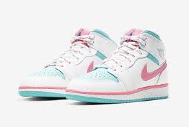 Air Jordan 1 Mid Gs Digital Pink Aurora Green 555112 102 Release Date Info The Air Jordan 1 Mid Gs Digital Pink Aurora In 2020 Air Jordans Jordan 1 Mid Newest Jordans