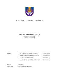 Studying tmc501 introductory mandarin (level iii) at universiti teknologi mara? Lakonan Mandarin Uitm Level 3