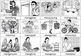 Kata ini menggambarkan tentang apa yang dilakukan, atau apa yang terjadi. Image Result For Contoh Kata Kerja Bahasa Melayu Artofit