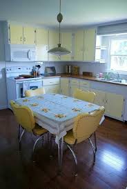 yellow 50's kitchen retro kitchen