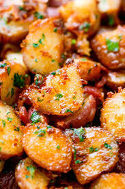 Roasted Garlic Potatoes With Butter Parmesan Best Roasted Potatoes Recipes Parmesan Potato Recipe Food Dishes