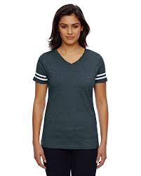 lat 3537 ladies fine jersey football tee