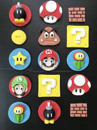 Free delivery and returns on ebay plus items for plus members. One Dozen Super Mario Inspired Gaming Fondant Cupcake Toppers Sabzcakes