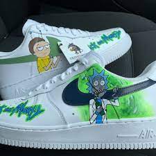 Air force 1 rick and morty. Custom Rick And Morty Air Force 1 Derivation Customs Custom Sneakers Swarovski Trainers