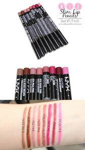 I have some nyx lip pencil swatches for you, as well as suggestions for similar mac shades. Nyx Slim Lip Pencils 8 Shades Swatches Comparison Nyx Slim Lip Pencil Lip Pencil Nyx Lip Liner