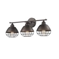 Shop 3 Light Industrial Bronze Bathroom Light Fixture Overstock 31748060