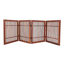 Are there mesh pet gates at frontgate? Buy Pet Dog Gate Strong And Durable 4 Panel Solid Acacia Hardwood Folding Fence Indoors Or Outdoors By Urnporium Online In Senegal B083s4tbm7