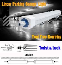 Built In Microwave Motion Sensor And Dimmable Linear Parking Garage Light Etl Dlc Cetl Fcc Ce Roh Waterproof Led Lights Garage Lighting Built In Microwave