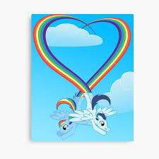 Rick and morty backgrounds / rick and morty backgr. Soarin And Rainbow Dash Canvas Print By Grimdarkgravey Redbubble