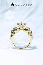 14k Gold Good Luck Double Elephant Eight Prong Engagement Ring For Female Prong Engagement Rings Engagement Rings Engagement