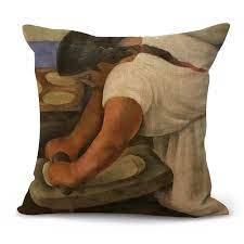 Diego Rivera Woman Grinding Maze cushion cover decorative pillow cover |  eBay