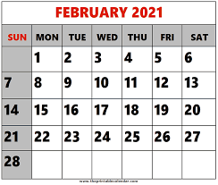 Free printable february 2021 calendar. February 2021 Printable Calendars