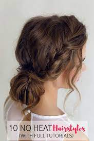 These 10 No Heat Hairstyles Are Exactly What Your Hair Has Been Begging For Whether You Re Tryi No Heat Hairstyles Hair Without Heat Wavy Hairstyles Tutorial