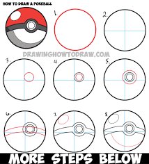 How To Draw A Pokeball From Pokemon Easy Step By Step Drawing Tutorial How To Draw Step By Step Drawing Tutorials Easy Pokemon Drawings Step By Step Drawing Drawing Tutorial