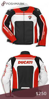Ducati Corse Racing Leather Jacket Leather Jacket Fur Leather Jacket Mens Leather Vest