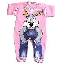 Bugs Bunny Pattern Pink Girl Baby Jumpsuit Footies Aliexpress