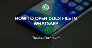 We'll show you how to open the files in these situations, no matter which version of ios you may be running at this time. How To Open Docx File In Whatsapp