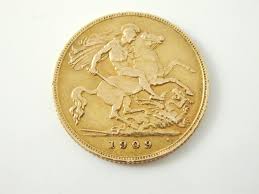 Half Sovereign Gold Coin Dated 1909 Edwardian 4 0 Grams Gold Coins Coins Edwardian