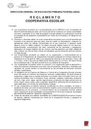 Normas para propiciar una convivencia saludable. Reglamento Cooperativa Escolar