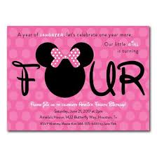 Birthday Invitation Card For 4 Year Old Boy Minnie Mouse 4th Birthday Party Invitation Four Pink Editable Pdf Template Printable Minnie Invitations Birthday Party Invitations 4th Birthday Parties
