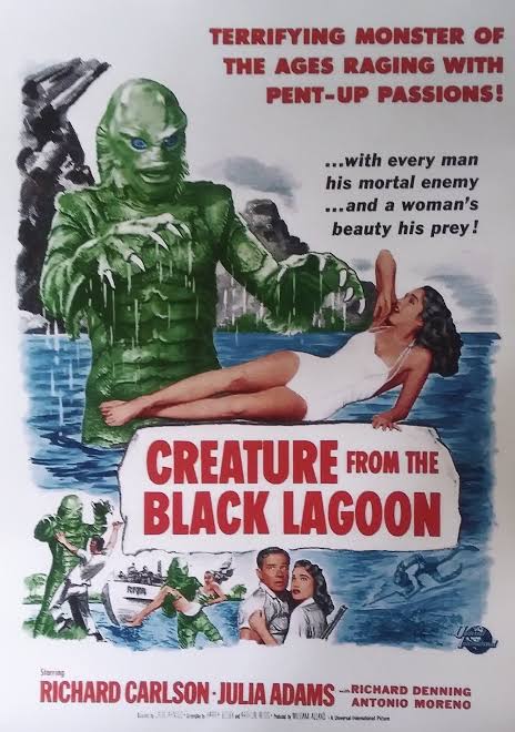 CREATURE from BLACK LAGOON (3) movie poster laminated print